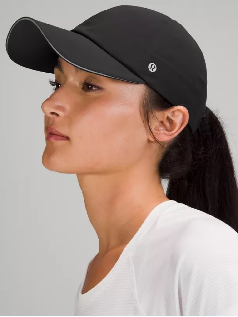 Lululemon OS Fast & Free black athletic hat NWOT